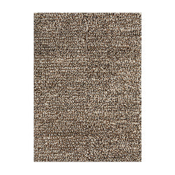 Wool floor rug - Halette Brown/White