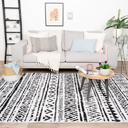 Scandinavian Rug - Scandi Geo Black/White
