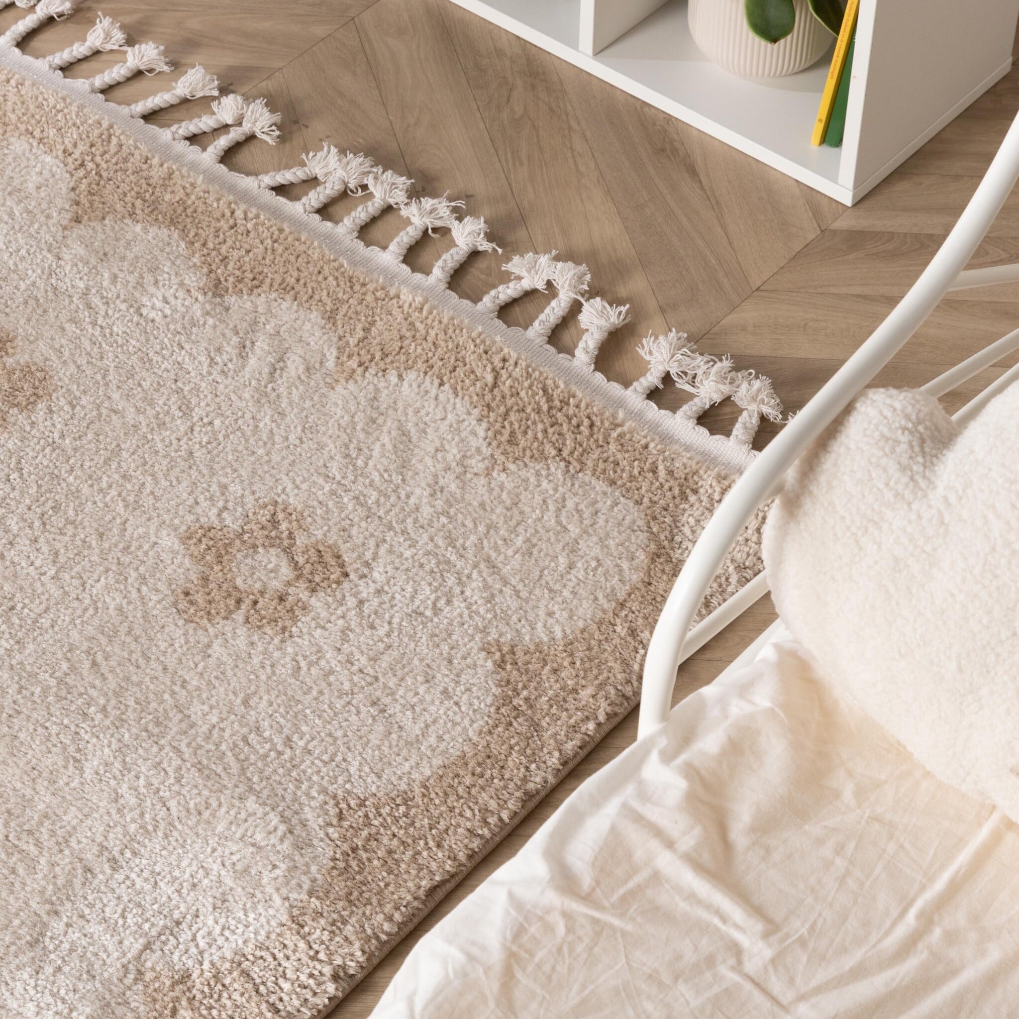 Washable children's rug - Moos Flower Creme