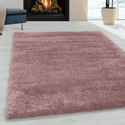 High-Pile Floor Rug - Fuzzy Pink