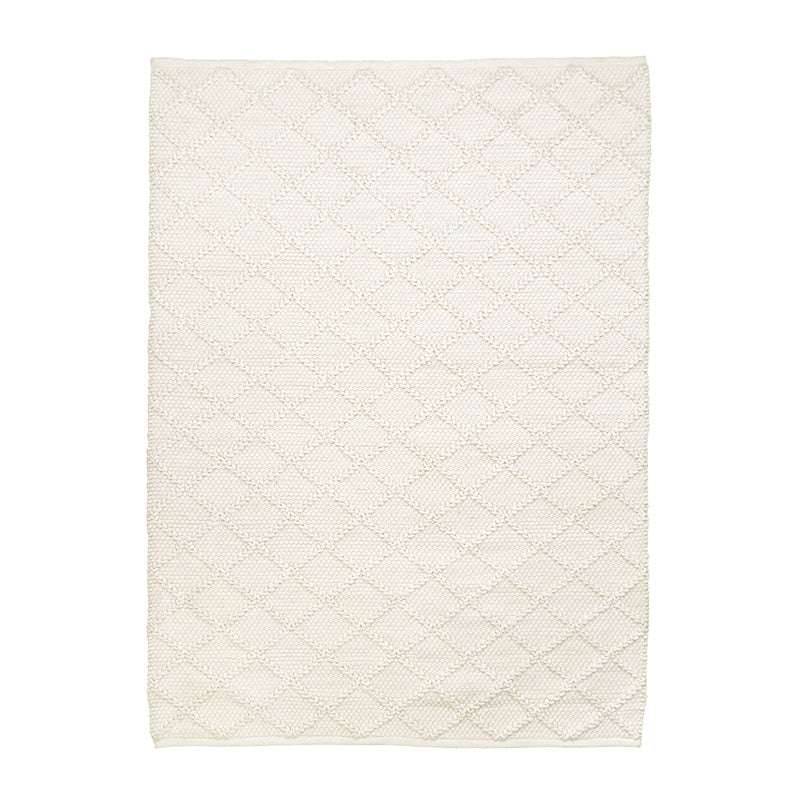 Wool Woven Rug - Knit Cream
