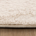 Soft Low-Pile Rug – Cozy Ripple Cream