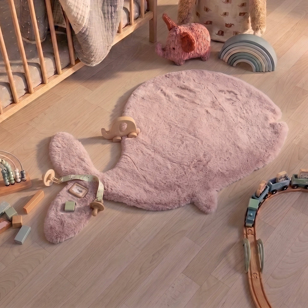 Kids Rug - Huggy Whale Pink