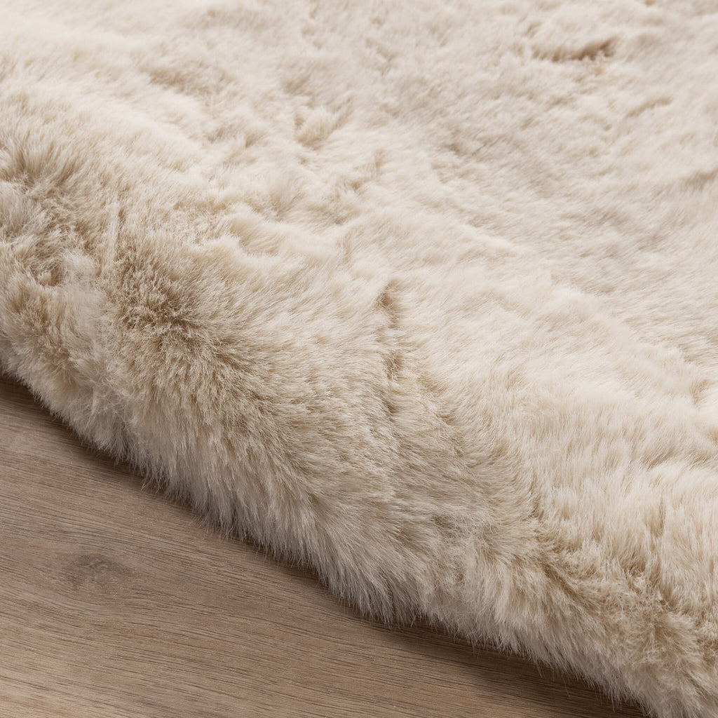 Round High Pile Rug - Comfy Supreme Cream
