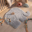 Kids Rug - Huggy Elephant Grey