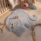 Kids Rug - Huggy Elephant Grey