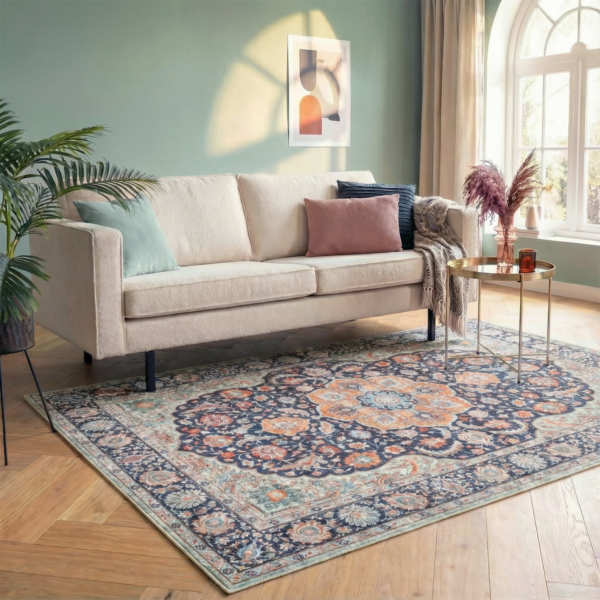 Vintage Rug - Imagine Medallion Blue