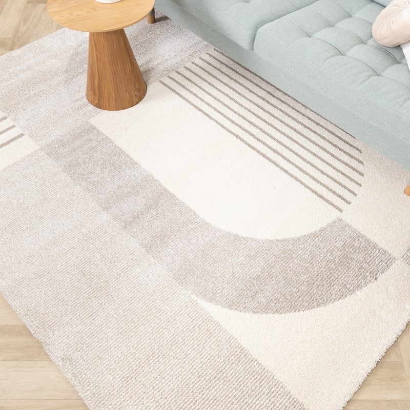 High Pile Rug - Serene Shapes Cream