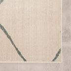 Scandinavian Outdoor Rug - Odin Lines Cream/Green