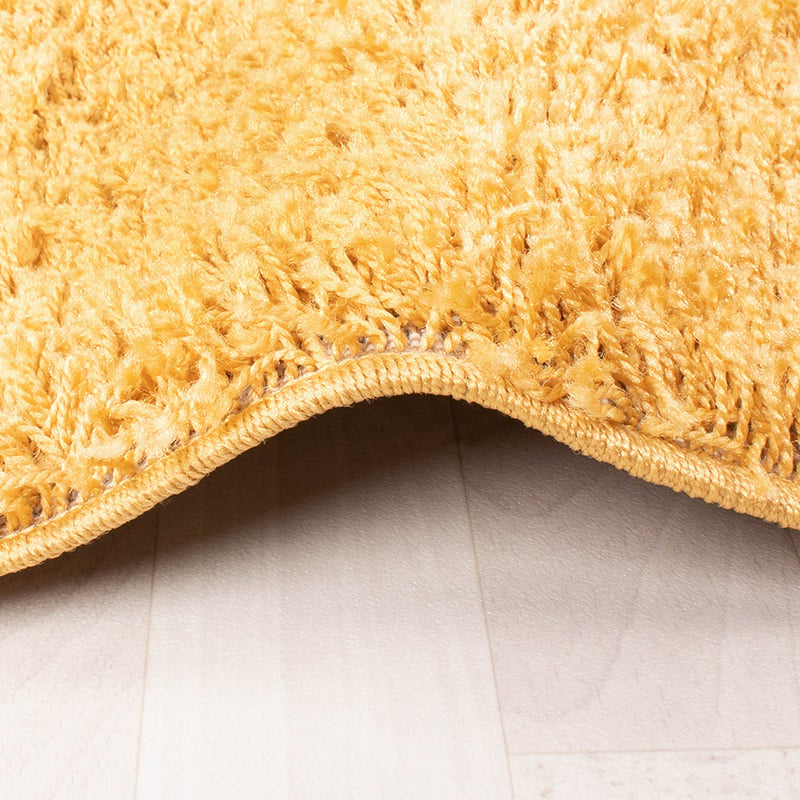 Round High Pile Rug - Solid Yellow