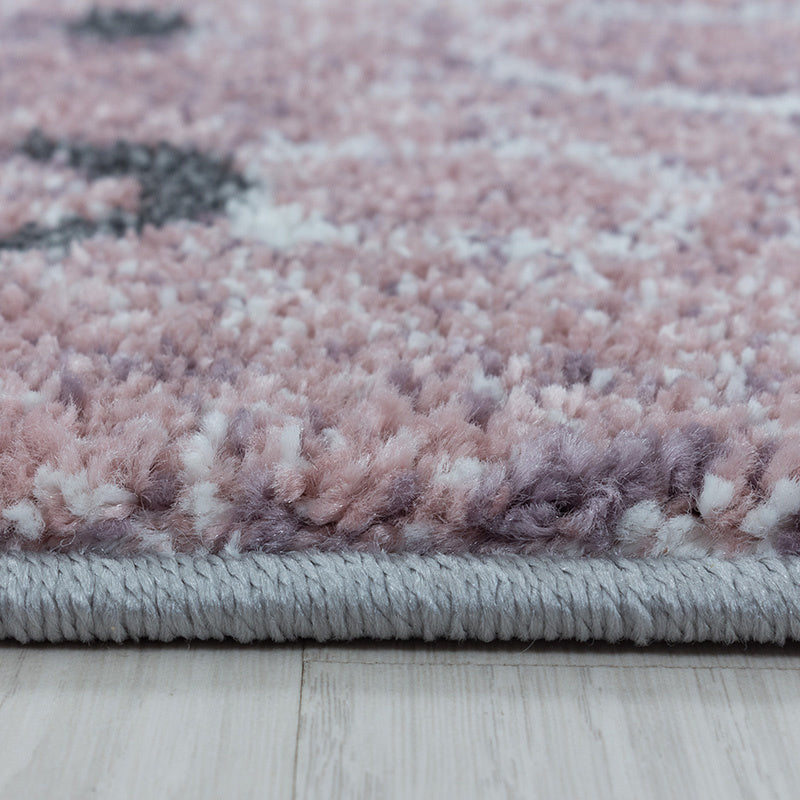 Round children's rug - Fleurtje Planets Grey
