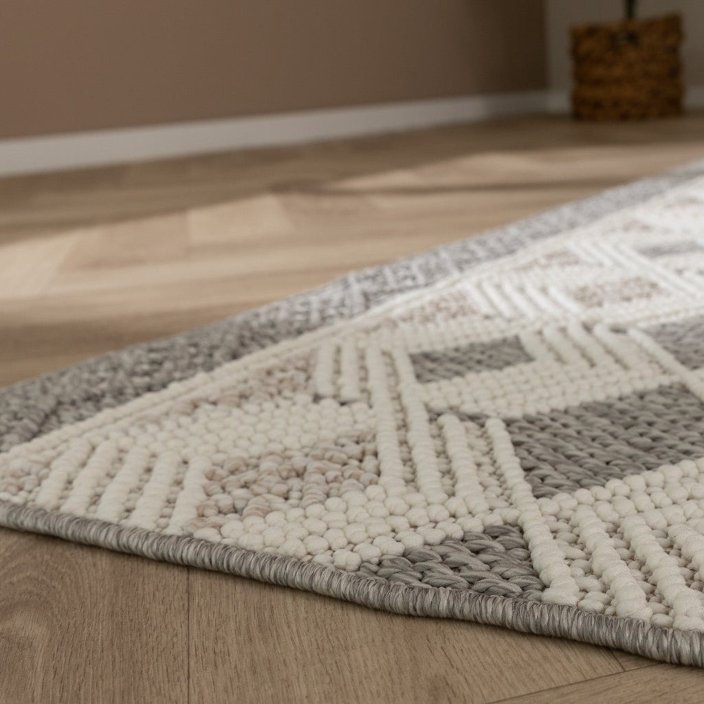 Sustainable Rug - Lorre Blocks Cream/Anthracite