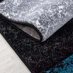 Modern floor rug - Tetris Turquoise 1330