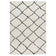 High-pile floor rug - Allure Stripe Cream/black
