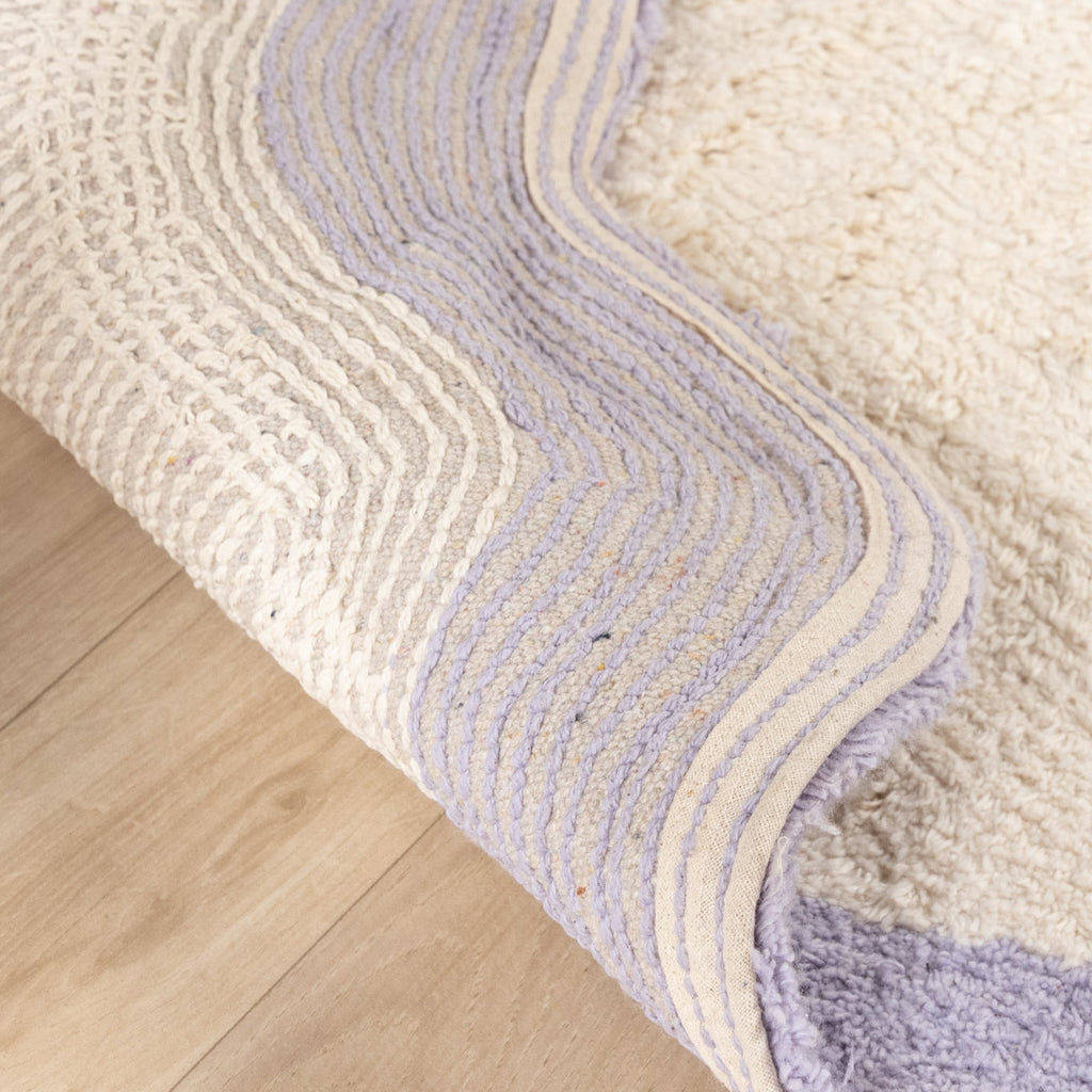 Round Washable Rug – Hazy Lilac/Cream