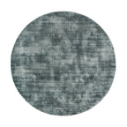 Round Viscose Rug - Pearl Blue/Green