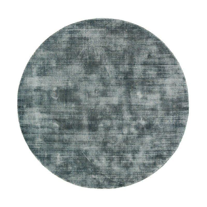 Round Viscose Rug - Pearl Blue/Green