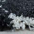 Round Berber Floor Rug - Agadir Circle Anthracite/Cream