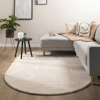 Oval Low-Pile Rug – Cozy Cream