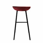 Velvet Bar Stool - Red