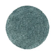 Round High-Pile Floor Rug - Softy Blue/Green