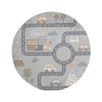 Round Washable Kids Floor Rug - Ravi Road Multicolor