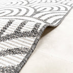 Round Outdoor Rug - Summer Arch Grey