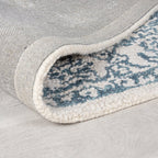 Wool Floor Rug - Wallo Yasmin Ivory/Blue