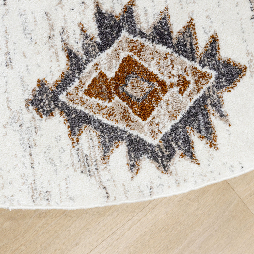 Round berber rug - Blend Aztec Terra