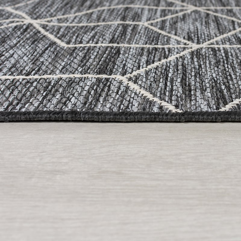 Modern Outdoor Rug - Liparo Napoli Black
