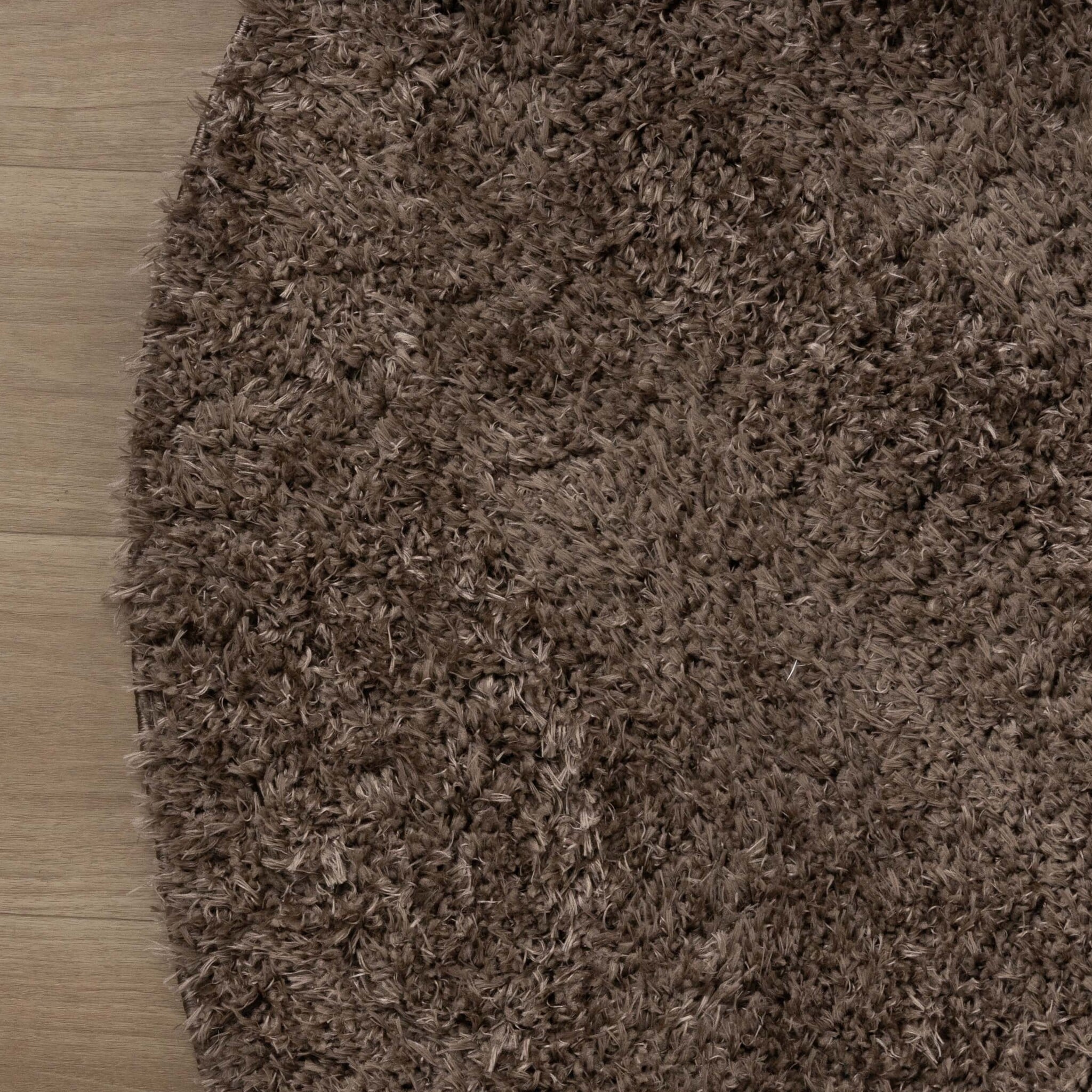 Round Shaggy Rug - Blaze Taupe