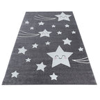 Children's Floor Rug - Anna Stars Grey