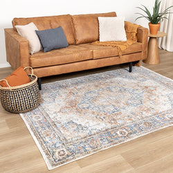 Washable Rug - Nova Medallion Rustic