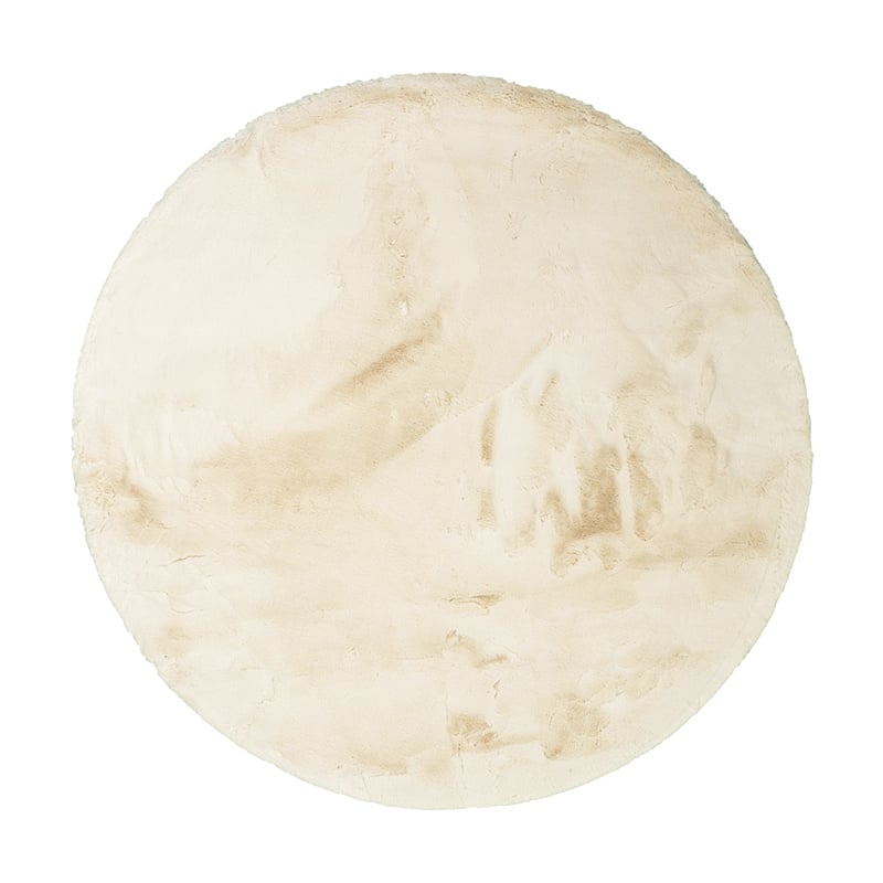 Round High Pile Rug - Comfy Supreme Cream