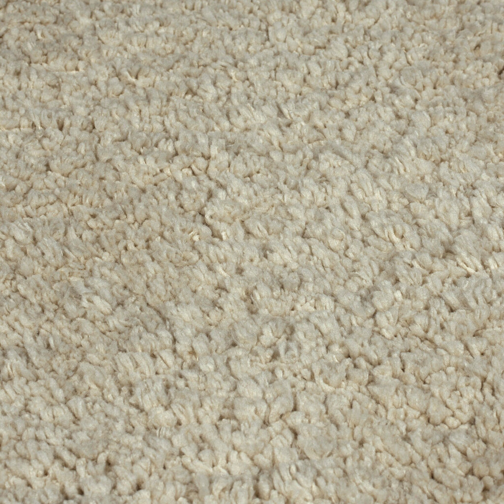 Round shaggy floor rug - Farenzo Beige