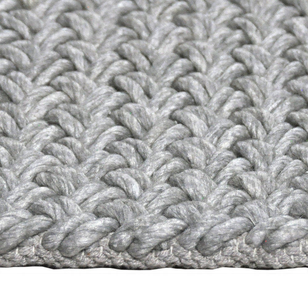 Wool Floor Rug - Brienne Light Grey