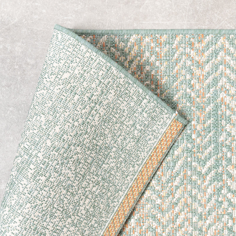 Modern Outdoor Rug - Playa Aztec Green