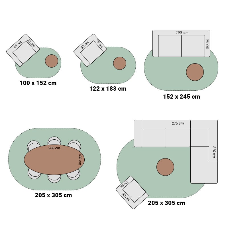 Oval High Pile Rug - Comfy Supreme Taupe
