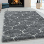 Berber Floor Rug - Agadir Circle Grey/Cream