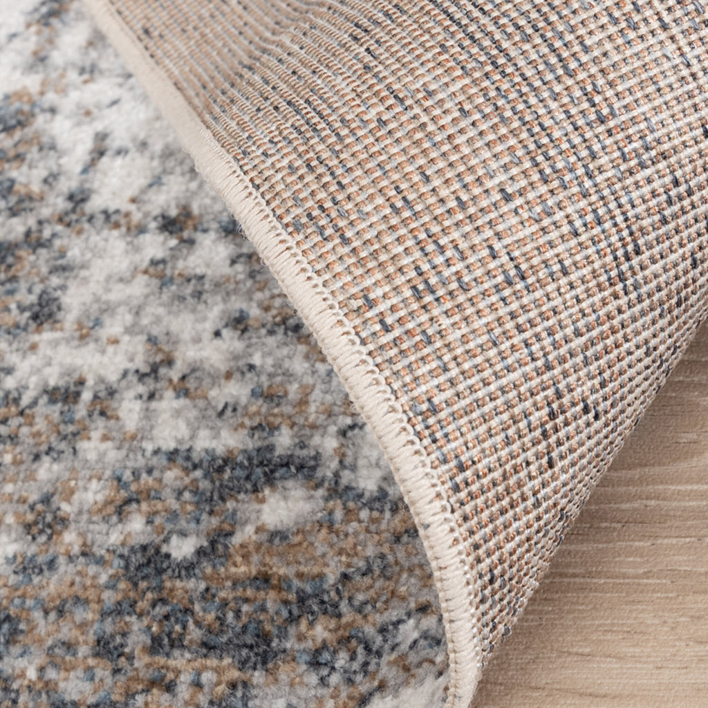 Round washable rug - Misha Grunge Cream/Grey