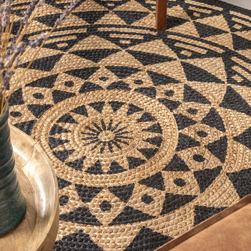 Round Jute Rug - Henna Maya Natural