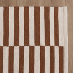 Striped Modern Rug - Dazzle Blocks Brown/White