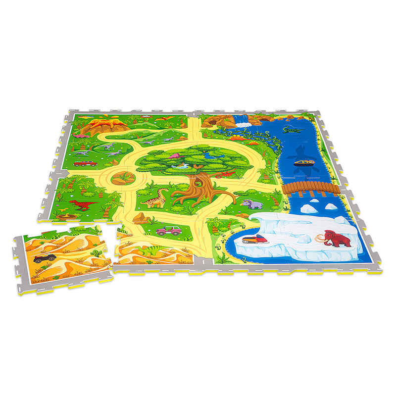 Foam Puzzle Mat - Max Dino Safari Multicolor