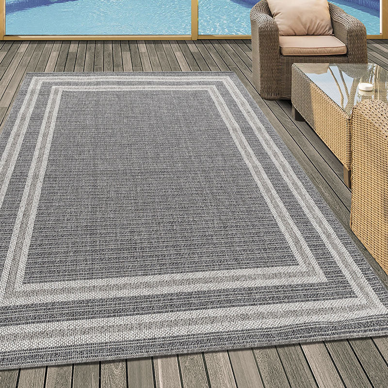 Jute Balcony Rug - Aruba Double-Edge Grey