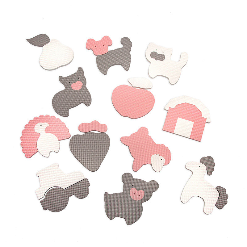 Foam puzzle mat - Sam Farm Pink
