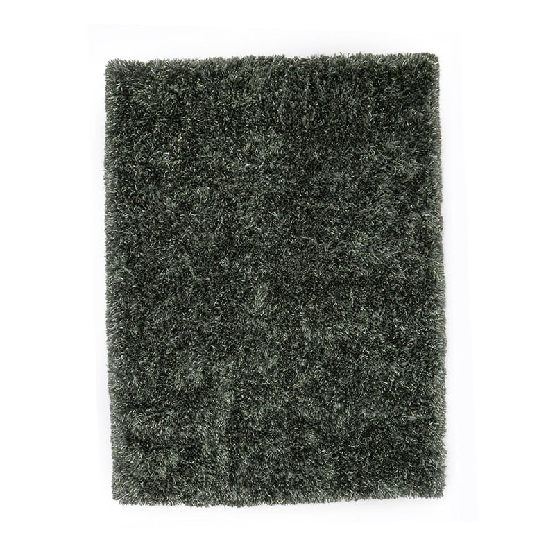 Shaggy floor rug - New Paulo Dark Green 442