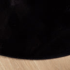 Round Low-Pile Rug - Cozy Black