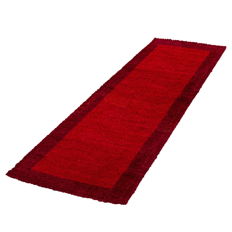 High pile runner - Edge Red