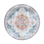 Round Vintage Rug - Azara Light Blue
