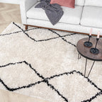 High Pile Rug - Sensa Double Cream/Black